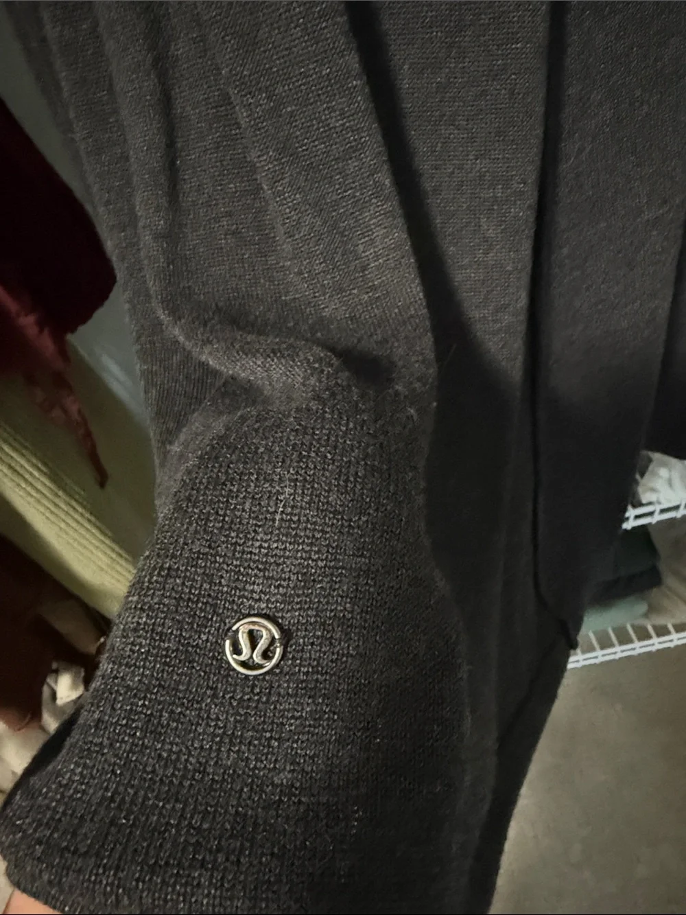 Lululemon Black Draped Knit Women's Sweater
